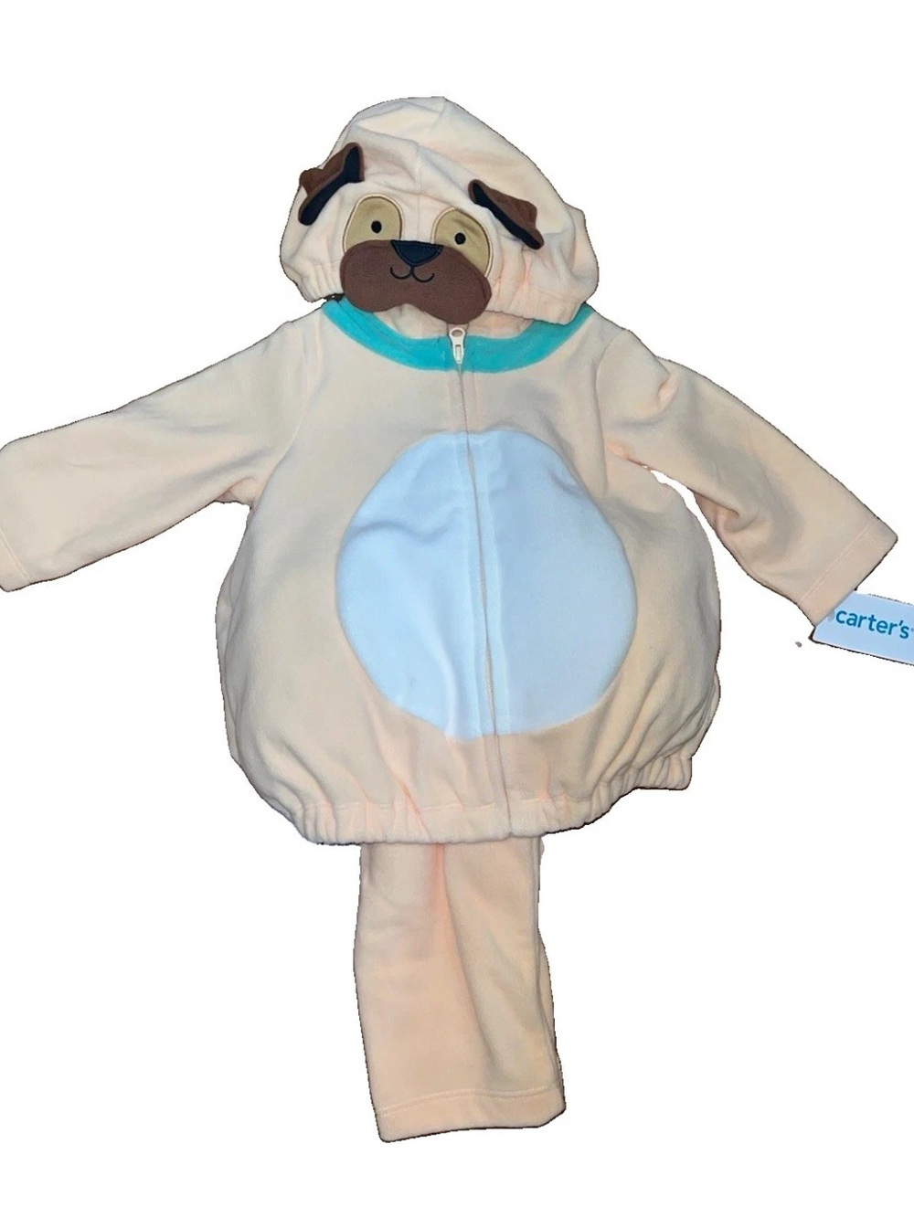 Carter's Baby 2-Piece Dog Halloween Costume Fleece Hooded Zip Pants 6-9M NWT